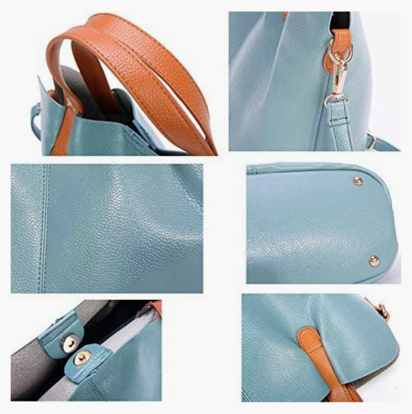 Frauen Handtasche Schultertasche LIght Bleu