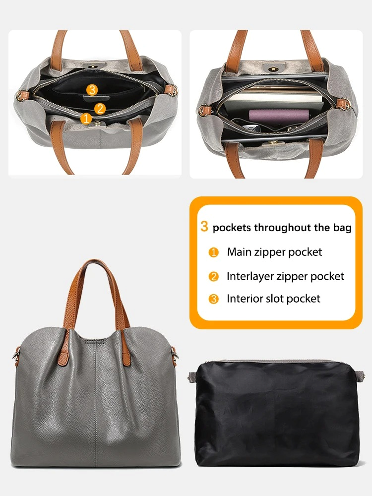Frauen Handtasche Schultertasche LIght Bleu